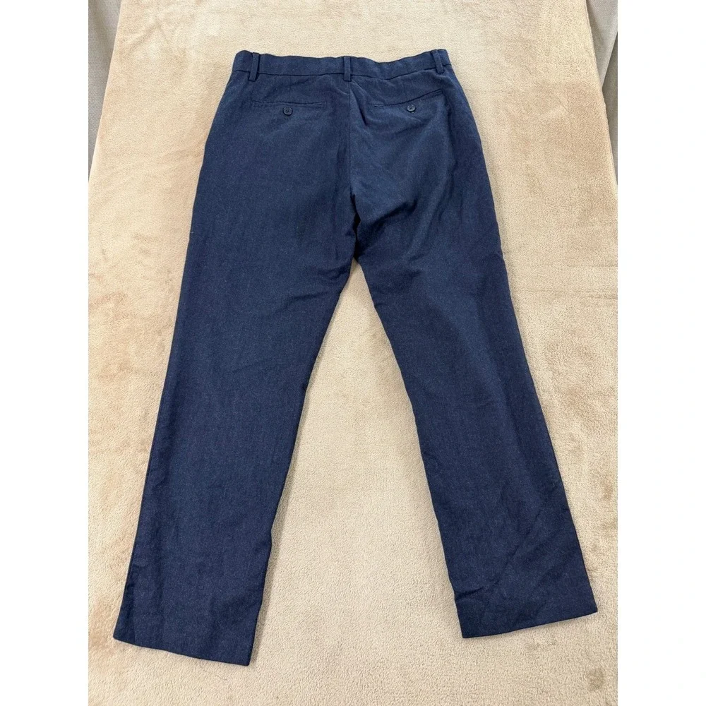Banana Republic‎ Flannel 120s Vitale Barberis Men  31x30 Blue Wool Tapered EUC